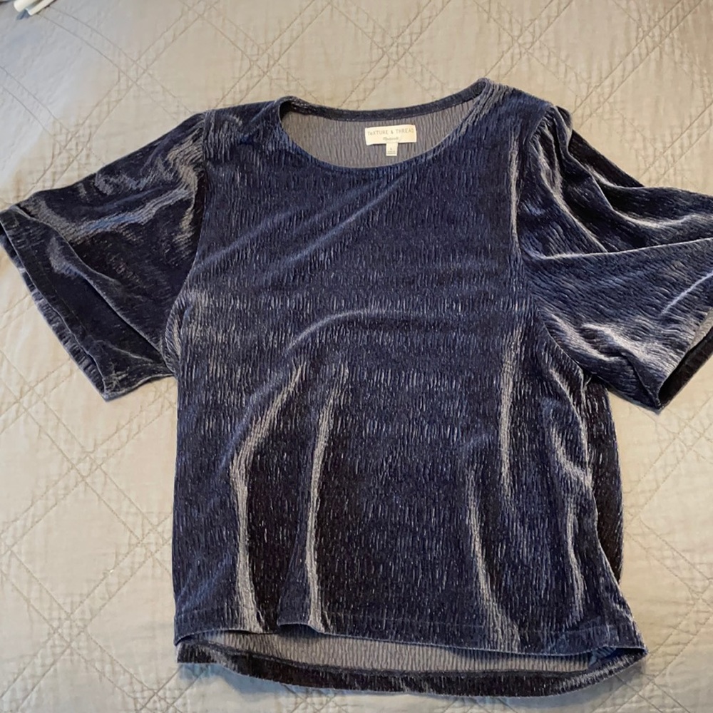 Madewell Velvet Flutter Sleeve